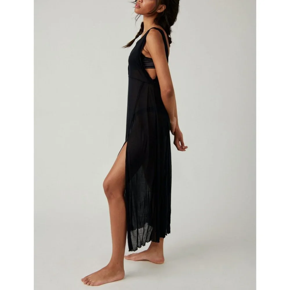 FREE PEOPLE Have To Have It Maxi Tee / Black - Picture 2 of 7